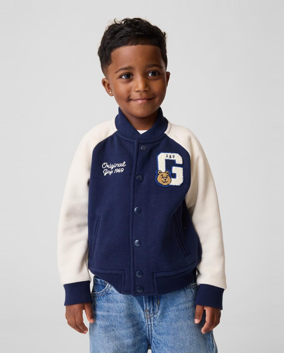 Imagen 0 de Sudadera de bebé con manga ranglan y cierre delantero Azul marino