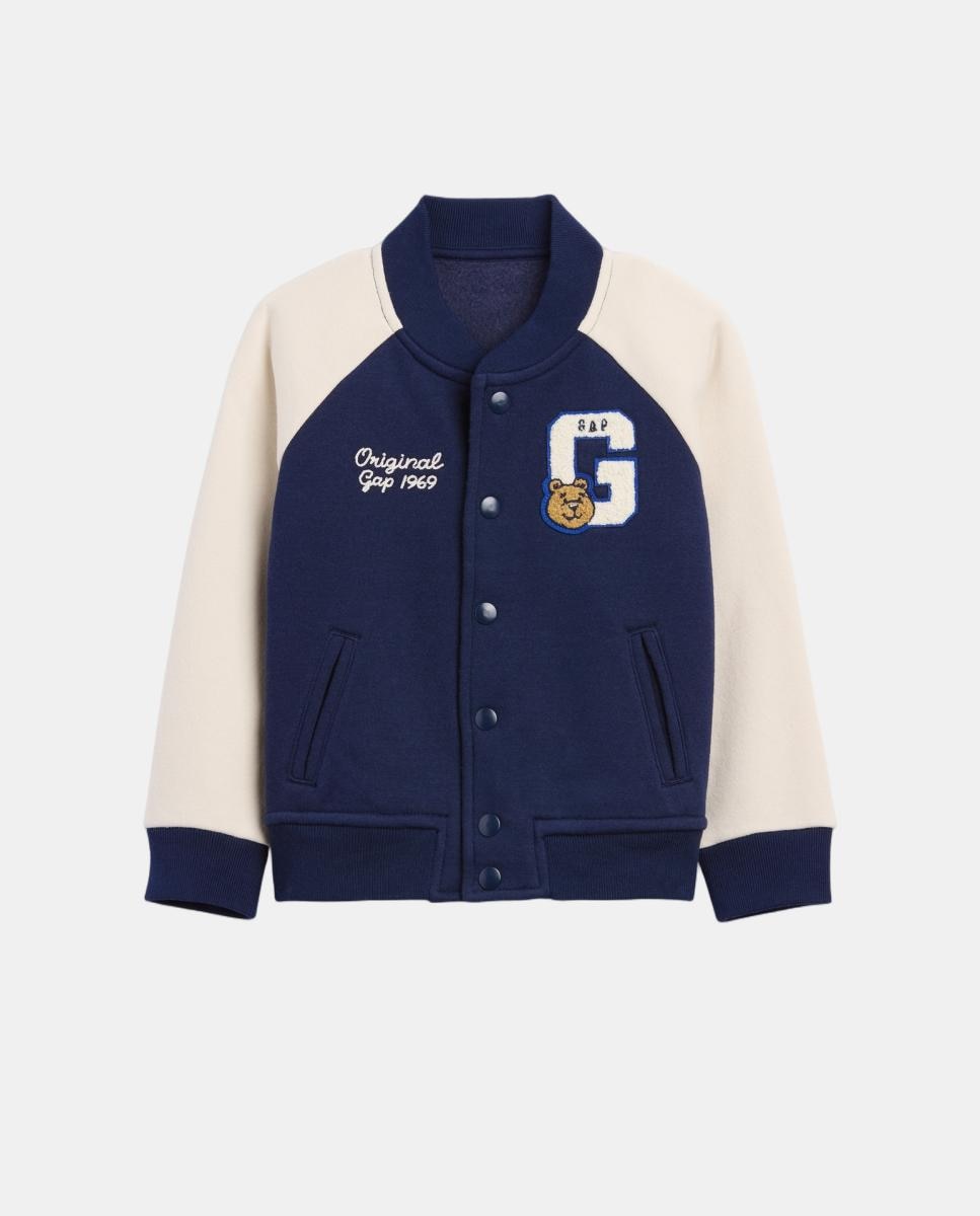 Sudadera de bebé con manga ranglan y cierre delantero - Gap - Azul marino Azul marino-2