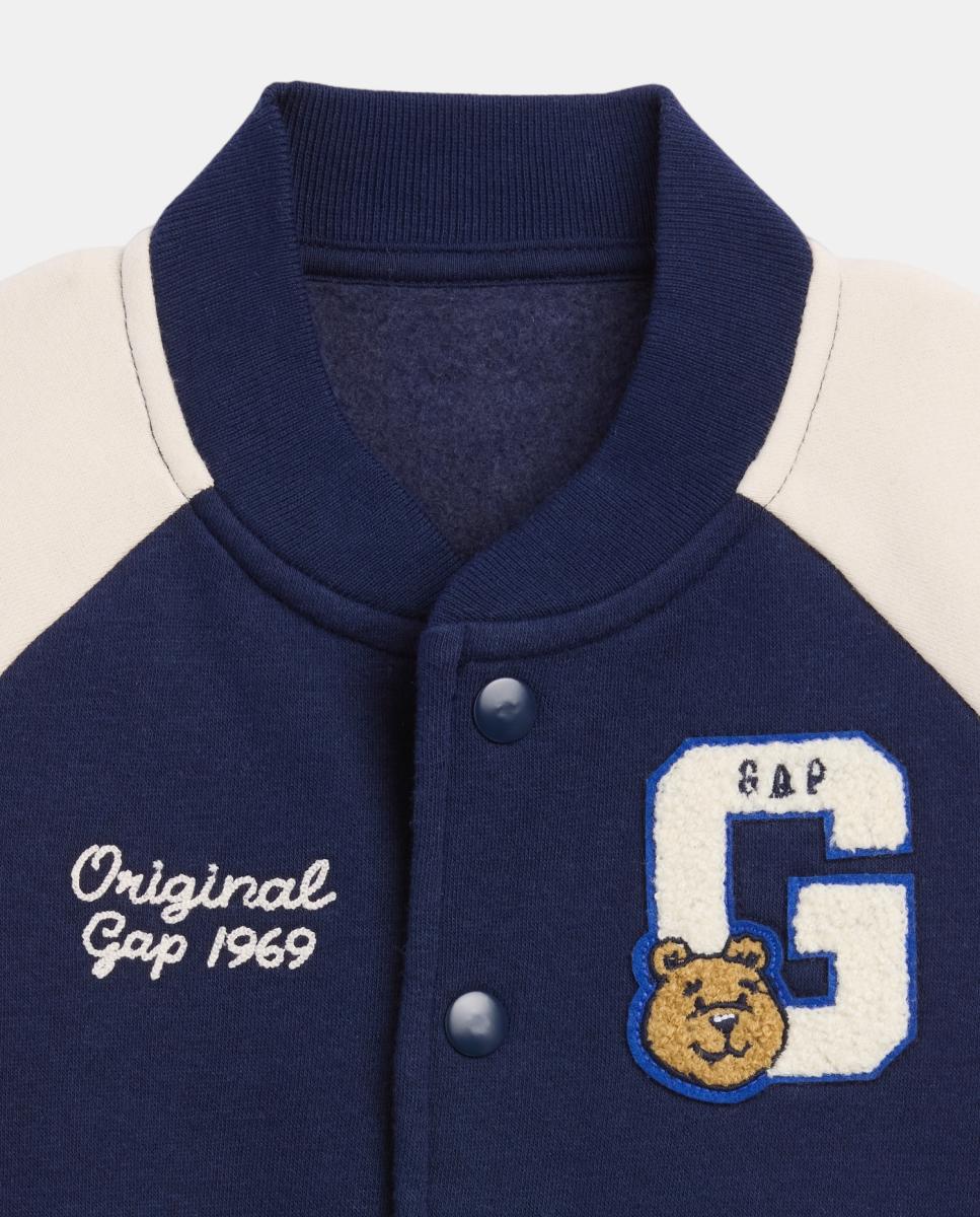 Sudadera de bebé con manga ranglan y cierre delantero - Gap - Azul marino Azul marino-4