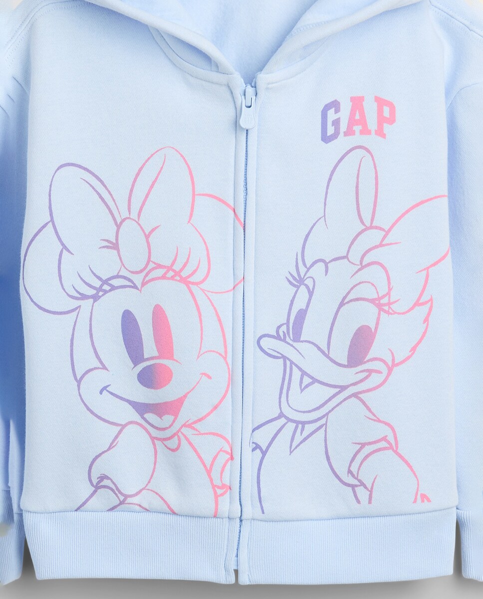 Sweatshirt de Bebé Disney com Fecho de Correr Azul-claro-3