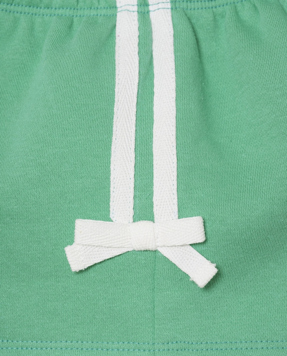Conjunto de Bebé com Sweatshirt e Calções de Felpa com Detalhes em Contraste Gap Verde Água-5