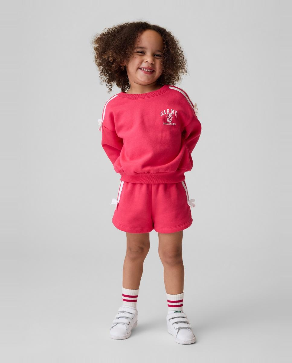 Imagem 0 de Conjunto de Bebé com Sweatshirt e Calções de Felpa com Detalhes em Contraste