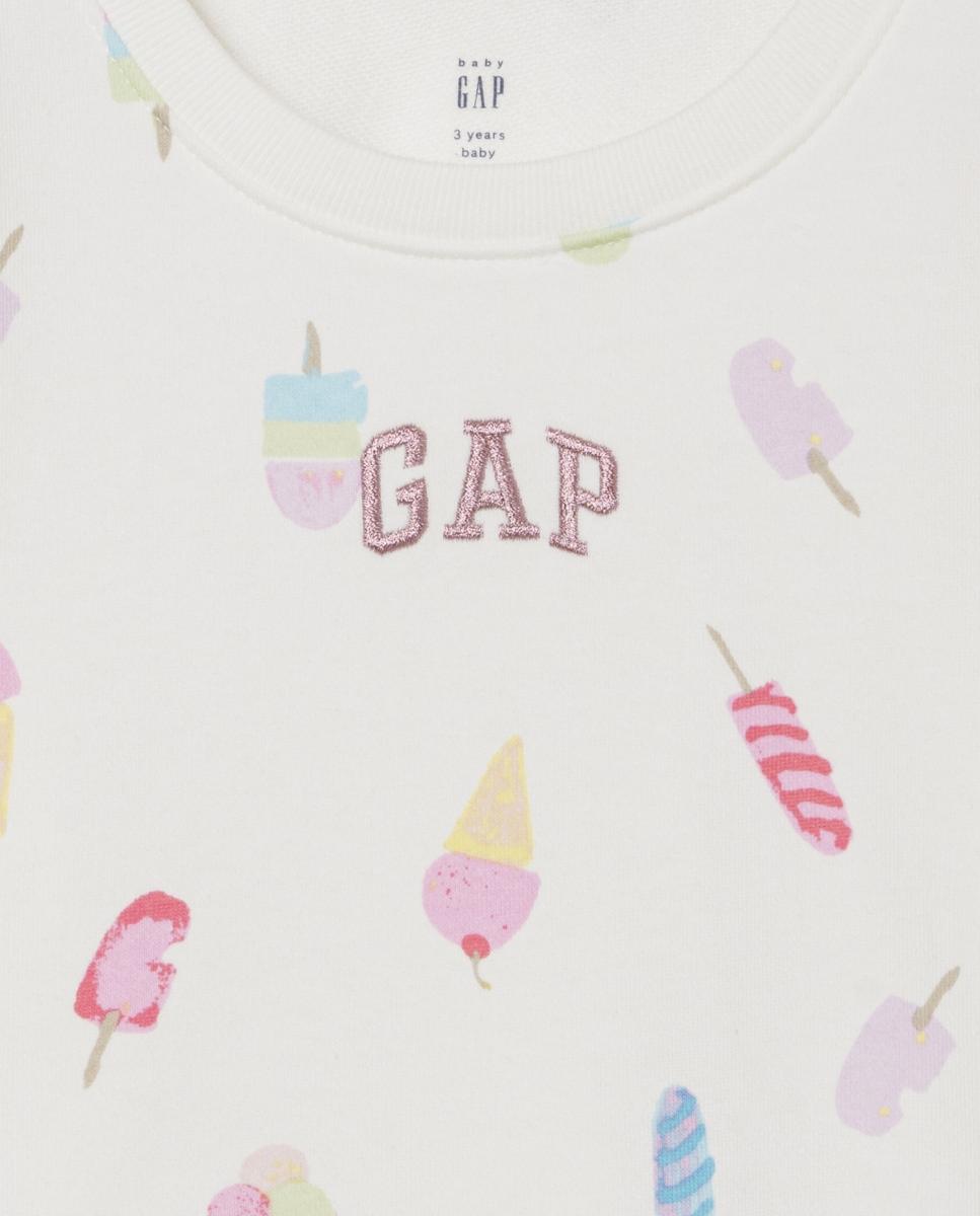 Conjunto de sudadera de corte cuadrado y skort de bebé - Gap - Blanco Blanco-4