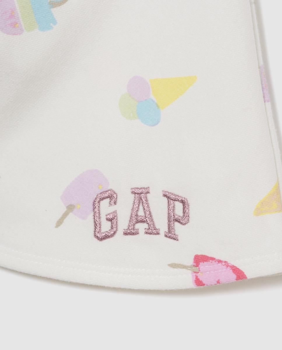 Conjunto de sudadera de corte cuadrado y skort de bebé - Gap - Blanco Blanco-5