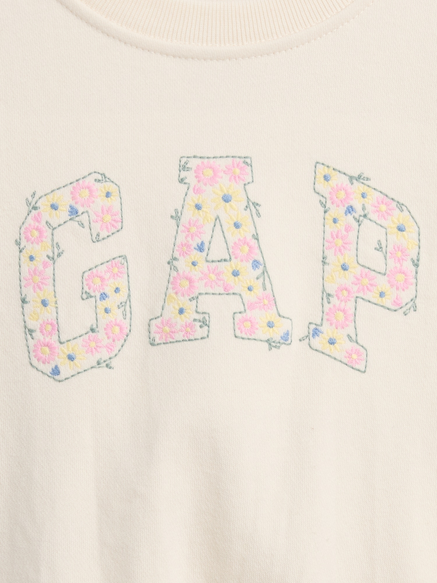 Sweatshirt Básica de Bebé com Logótipo Bordado Central Branco-3