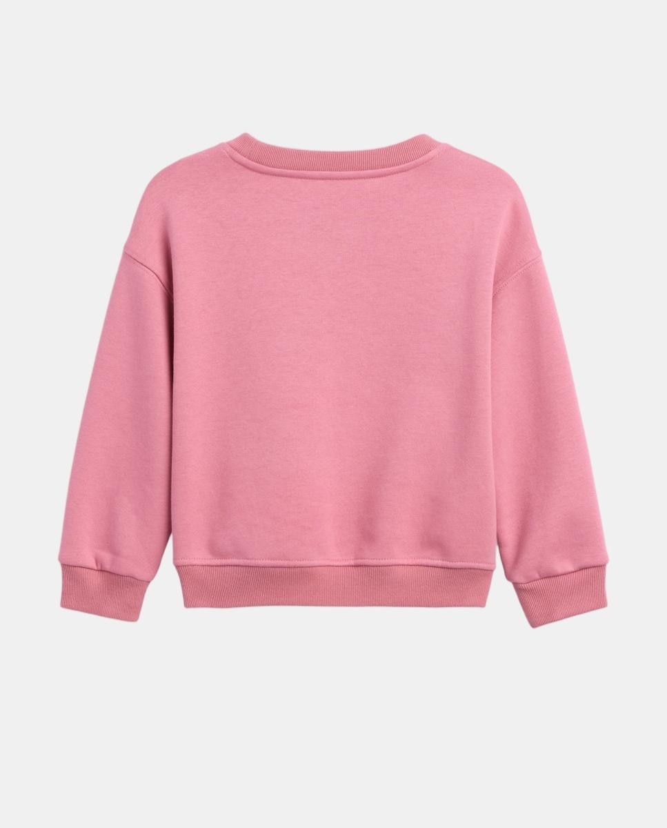 Sweatshirt de Bebé com Estampado à Frente e Manga Comprida Rosa-3