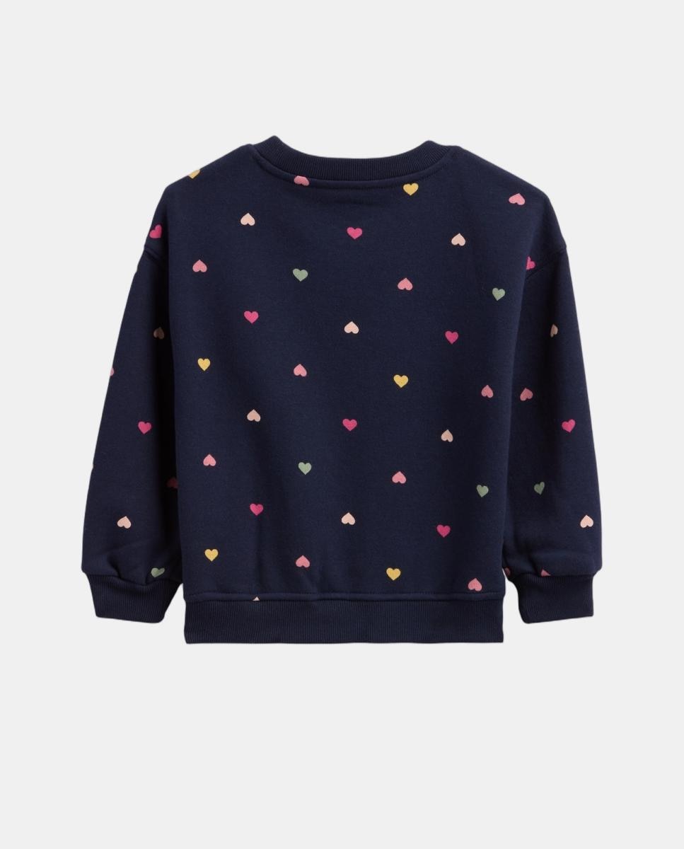 Sweatshirt de Bebé com Manga Comprida e Estampado Azul-marinho-2