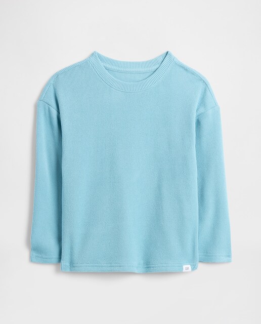 Imagen 0 de Camiseta de bebé punto waffle de cuello redondo