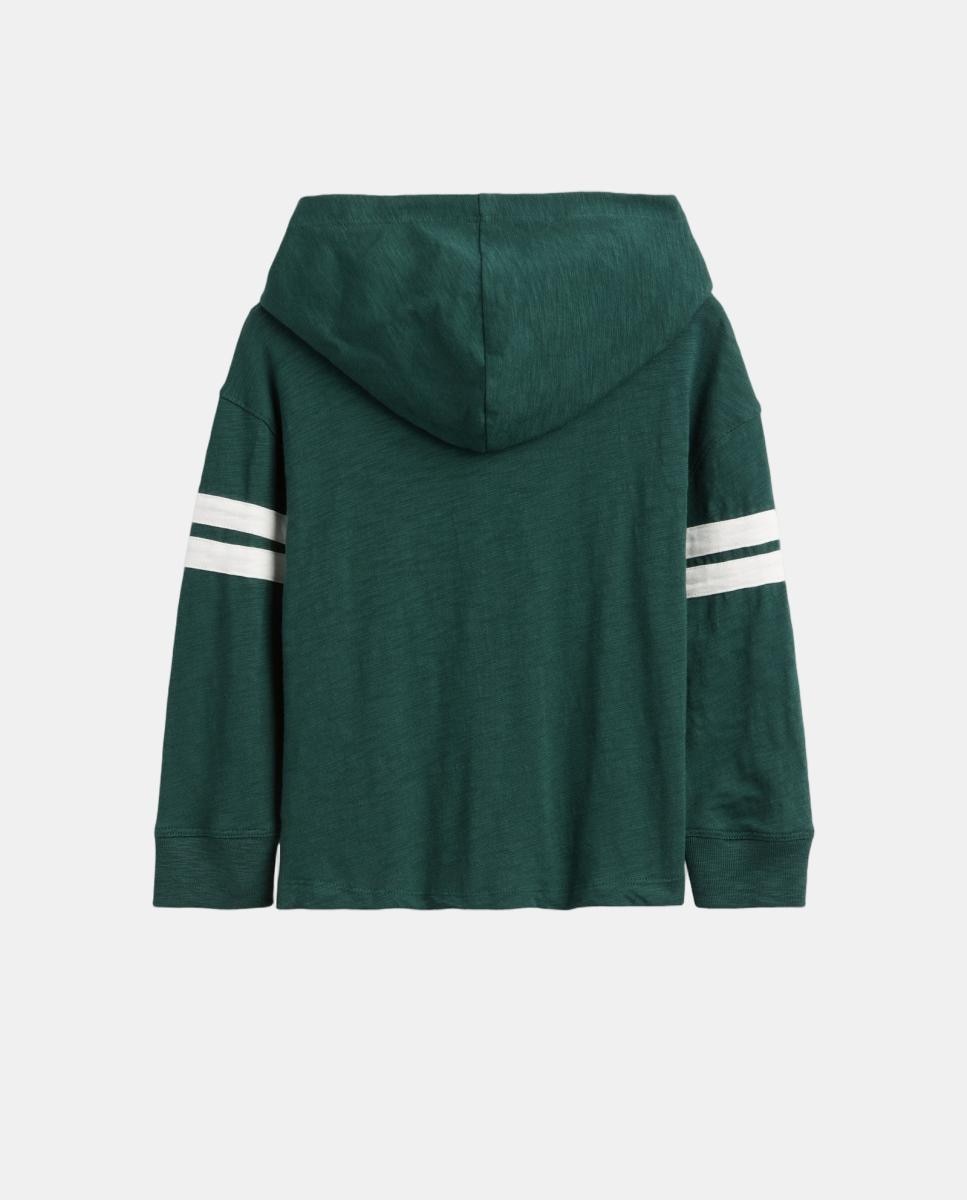 Camiseta de bebé de manga larga y capucha - Gap - Verde oscuro Verde oscuro-2