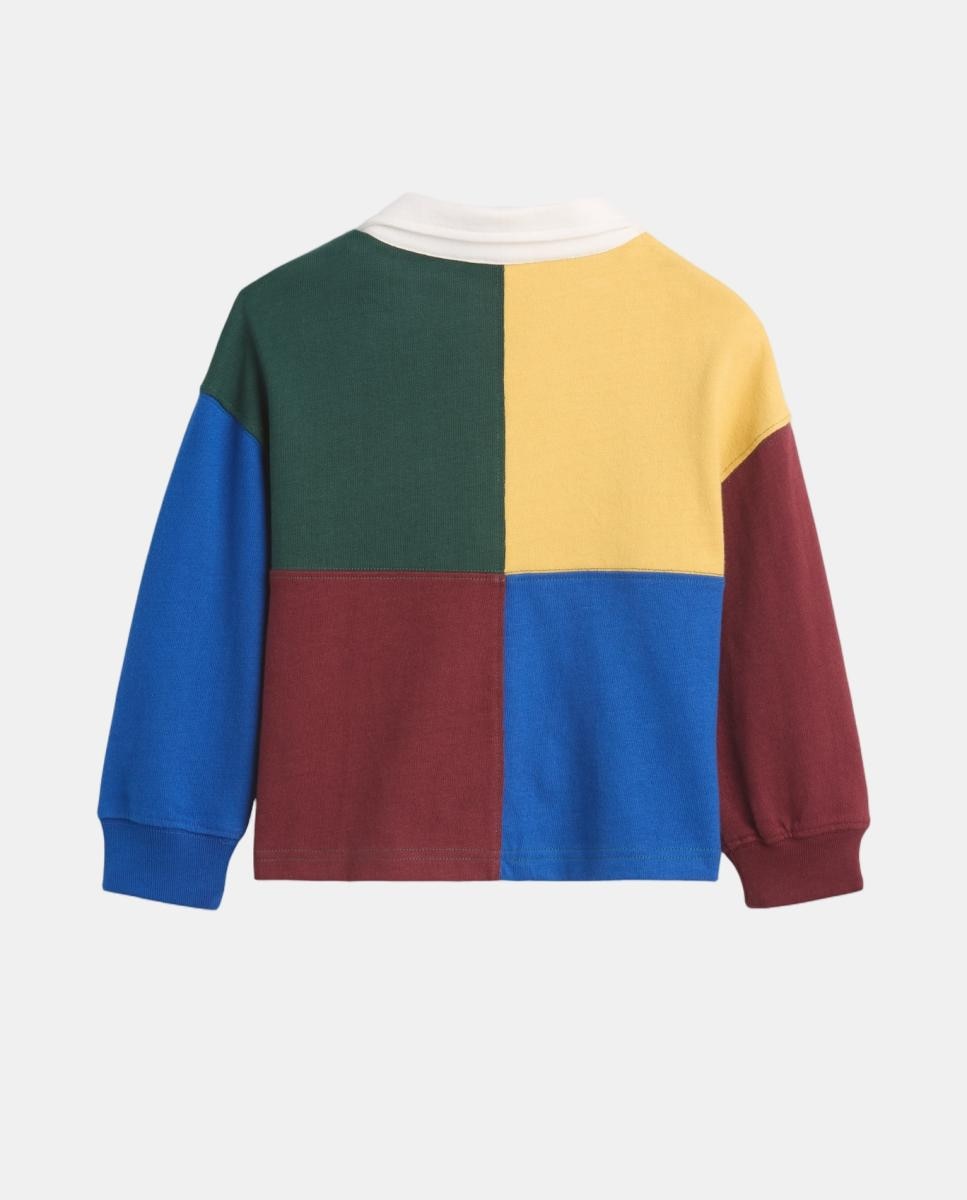 Polo de Bebé com Manga Comprida e Color Block Multicolor-3
