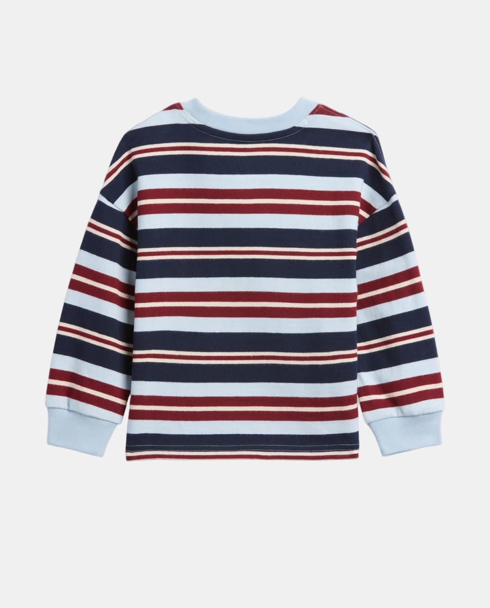 Camisola de Bebé com Manga Comprida e Decote Redondo Azul-2
