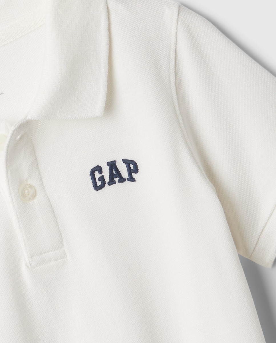 Polo Piqué Gap Branco-3