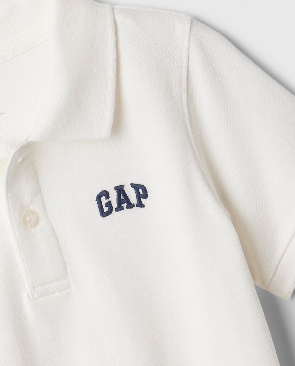 Polo Piqué Gap Branco-6