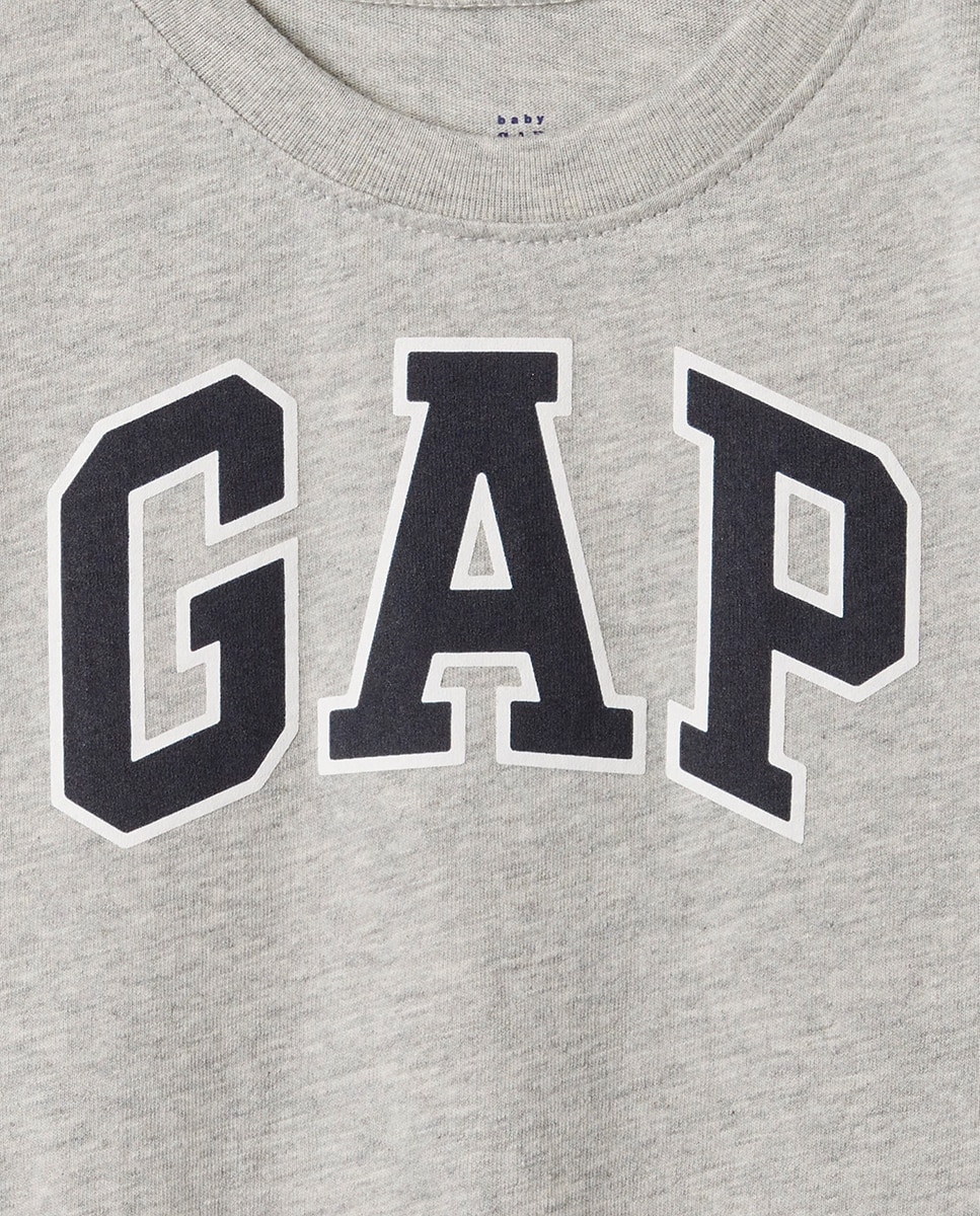 T-shirt de Manga Curta e Gola Redonda Gap Cinzento-6