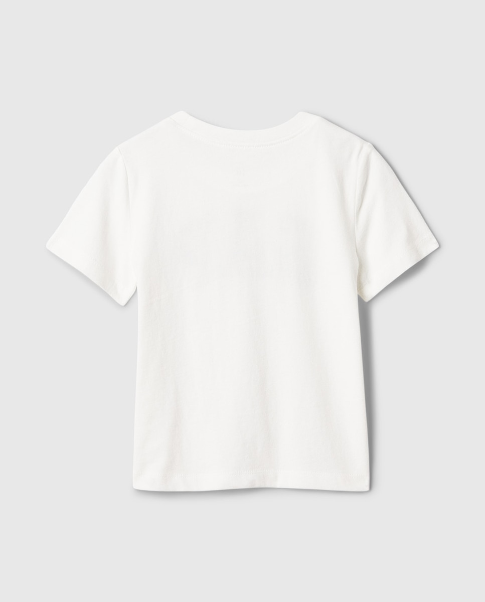 T-shirt de Manga Curta e Gola Redonda Gap Branco-2