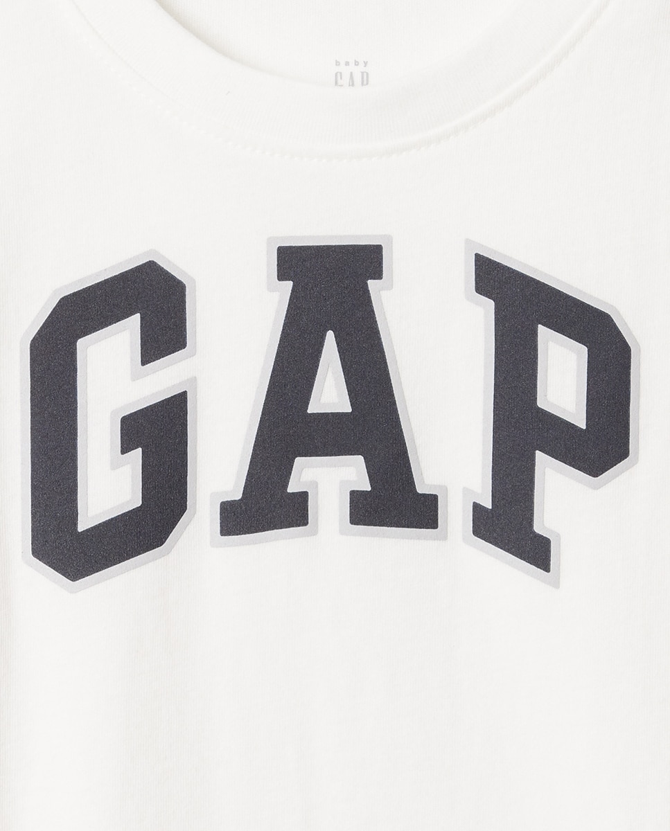 T-shirt de Manga Curta e Gola Redonda Gap Branco-3