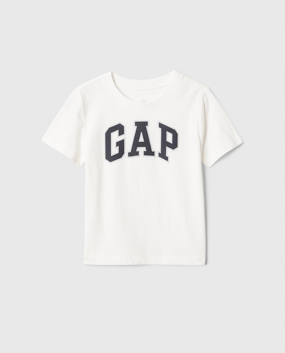 T-shirt de Manga Curta e Gola Redonda Gap Branco-4