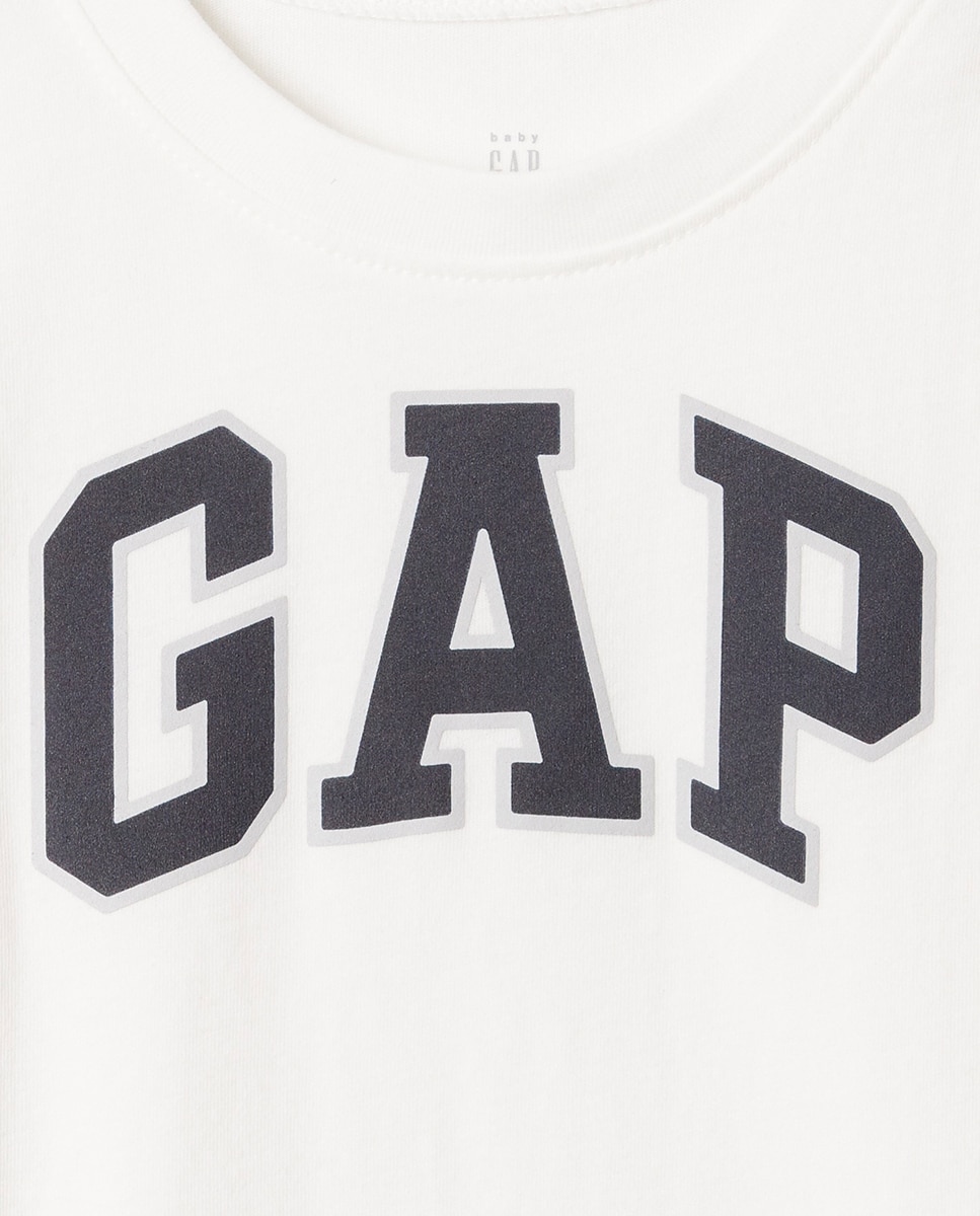 T-shirt de Manga Curta e Gola Redonda Gap Branco-6