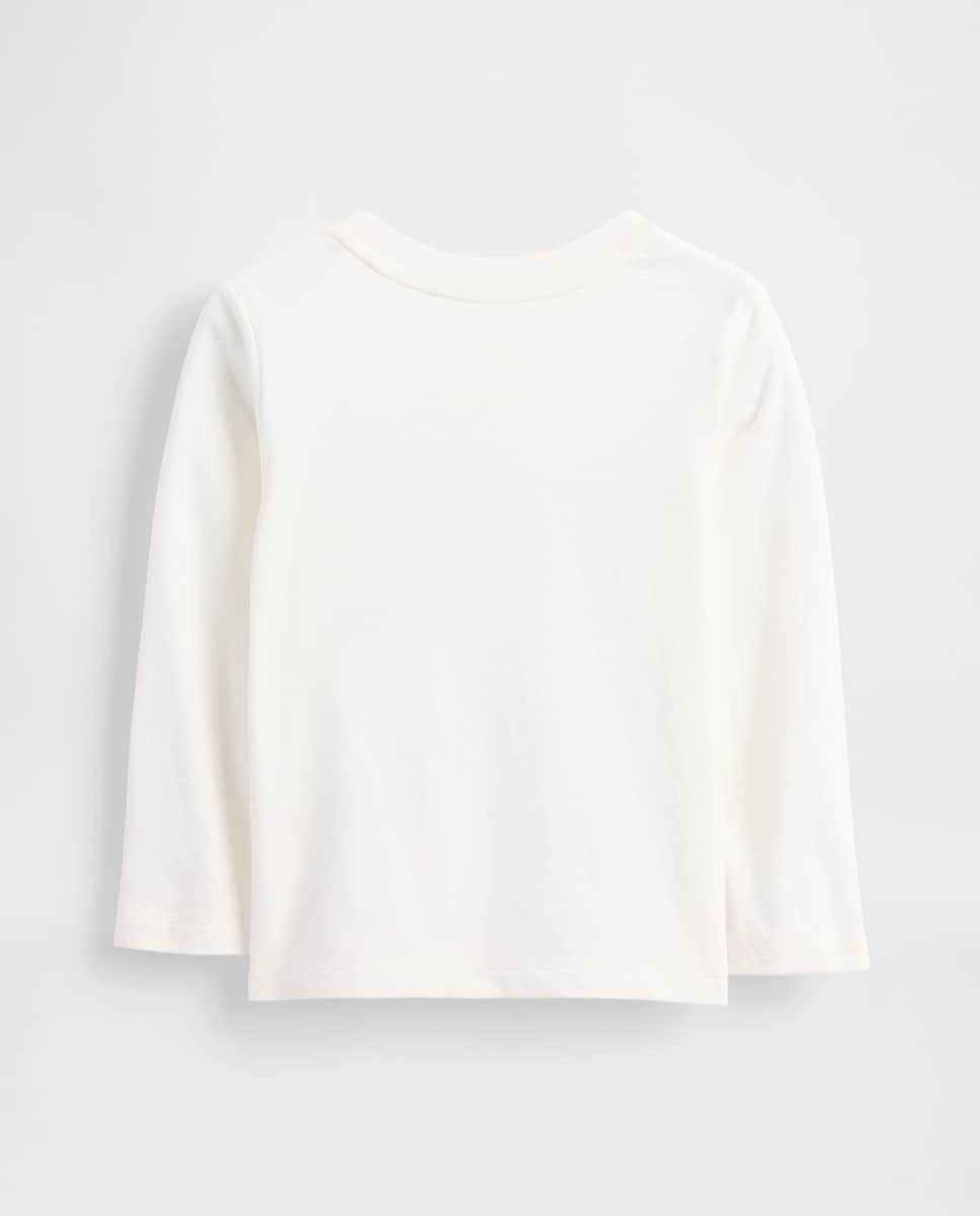 T-shirt de Bebé com Bolso com Logótipo Branco-2