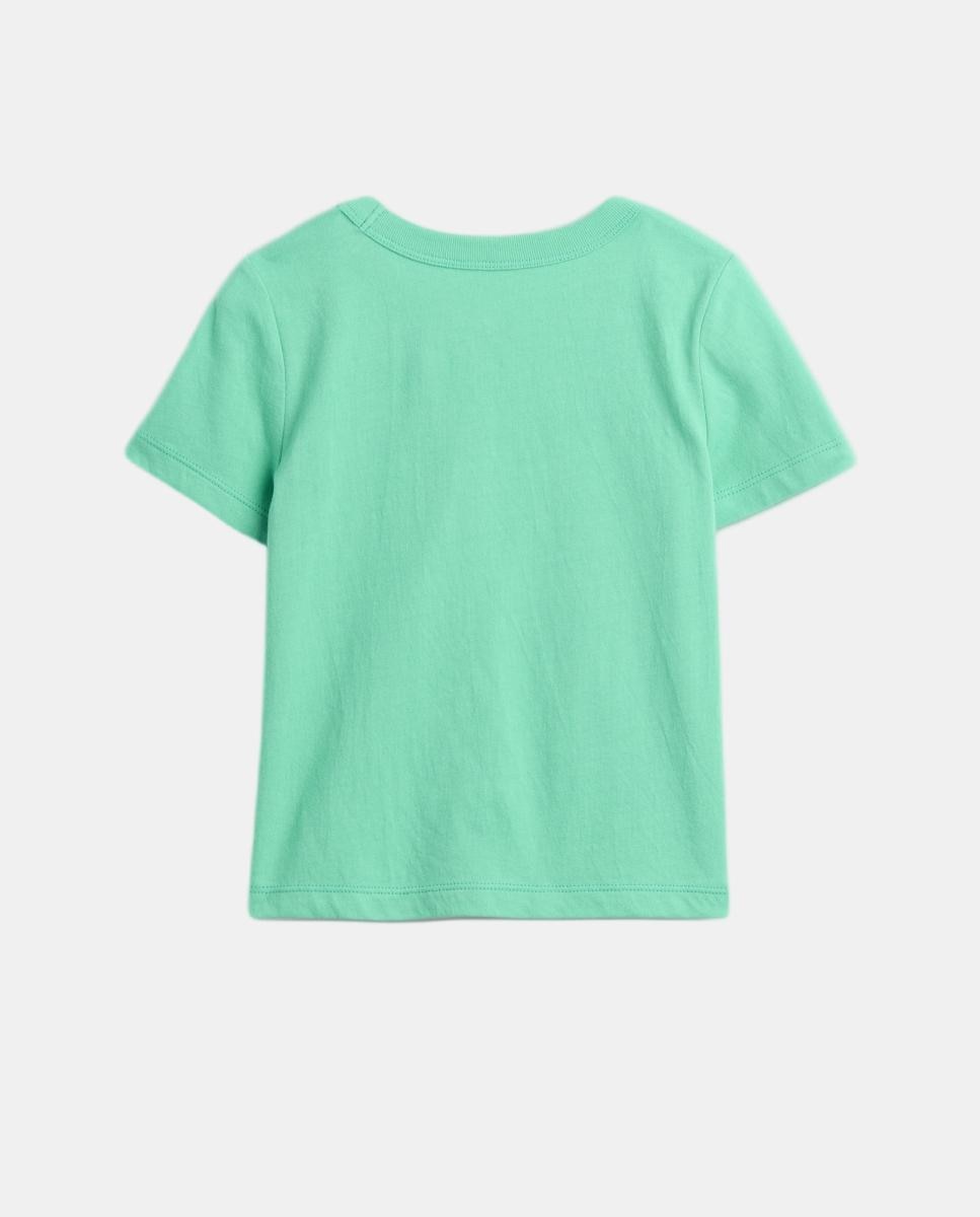 T-shirt Básica de Bebé com Bolso no Peito Esquerdo Gap Verde-menta-2
