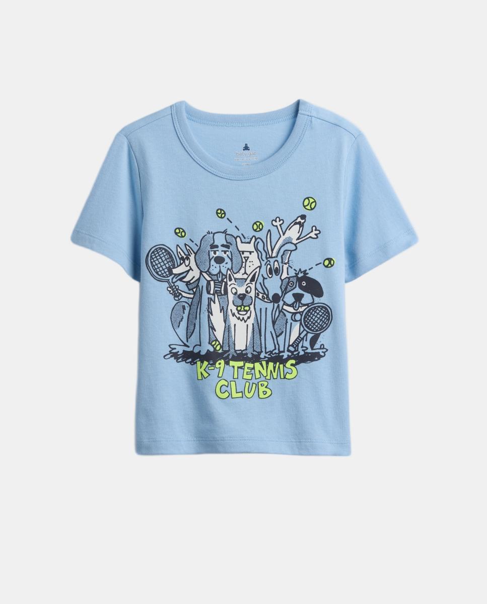Imagem 0 de T-shirt Básica de Bebé com Manga Curta e Desenho à Frente