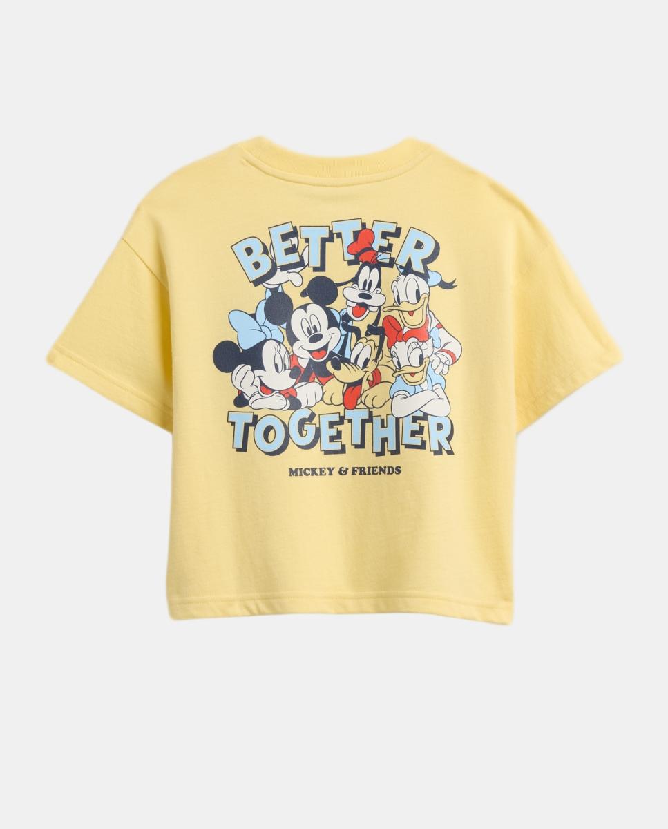 T-shirt Básica Oversize de Bebé com Estampado Disney Gap Amarelo-2