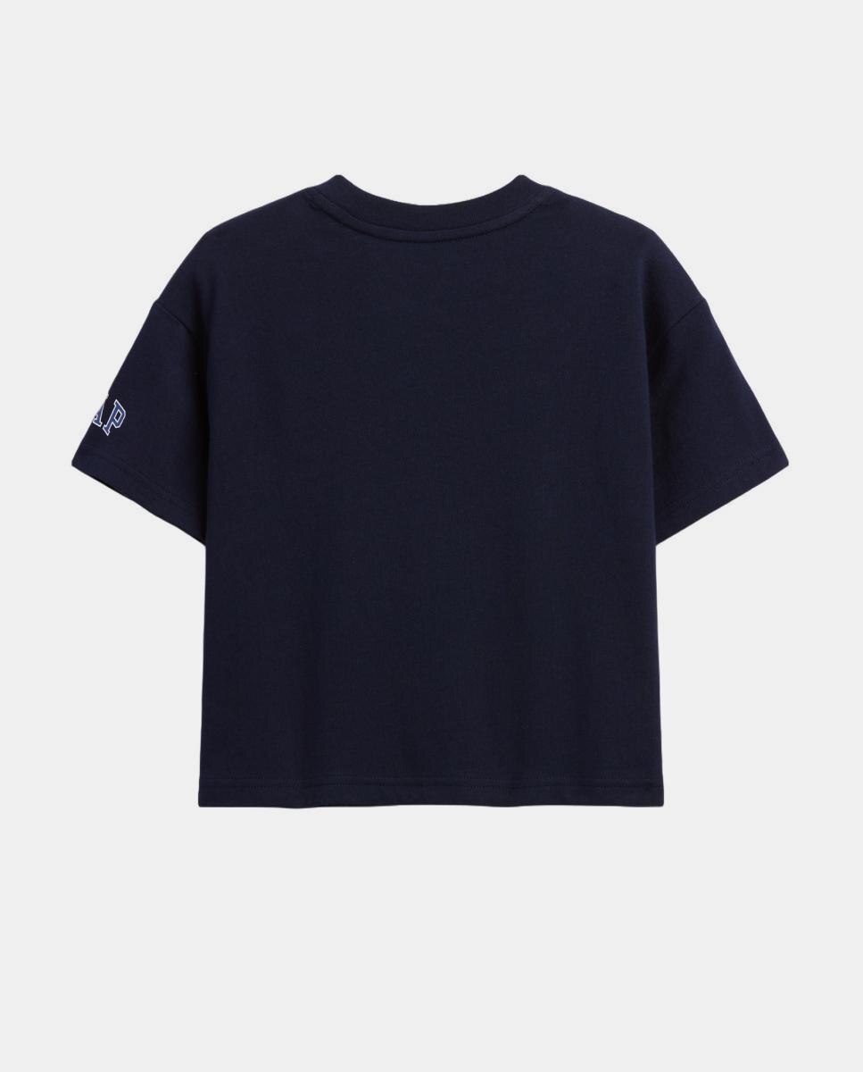 Camiseta de niño corte extragrande manga corta estampada - Gap - Azul marino Azul marino-3