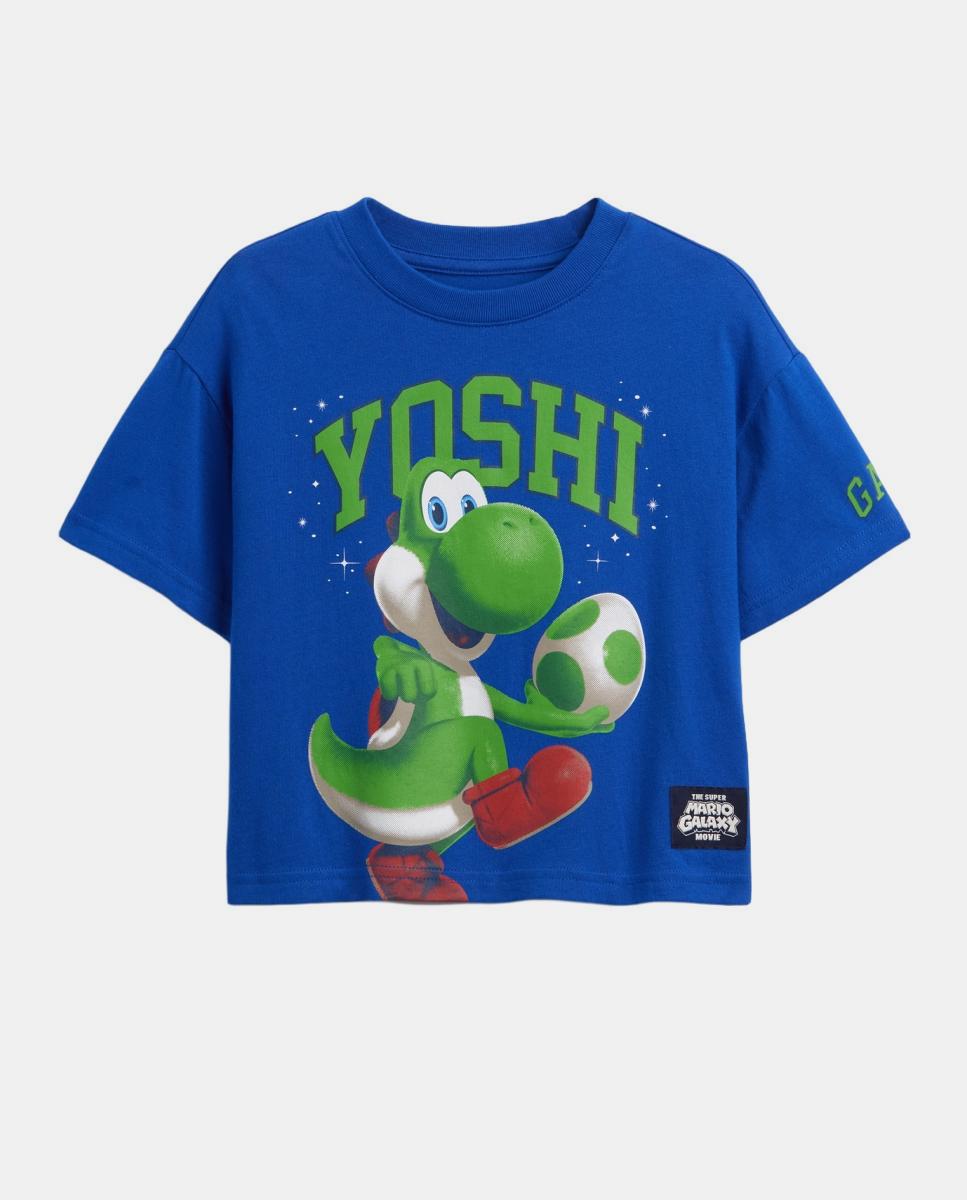 Camiseta de niño corte extragrande manga corta estampada - Gap - Azul Azul-2