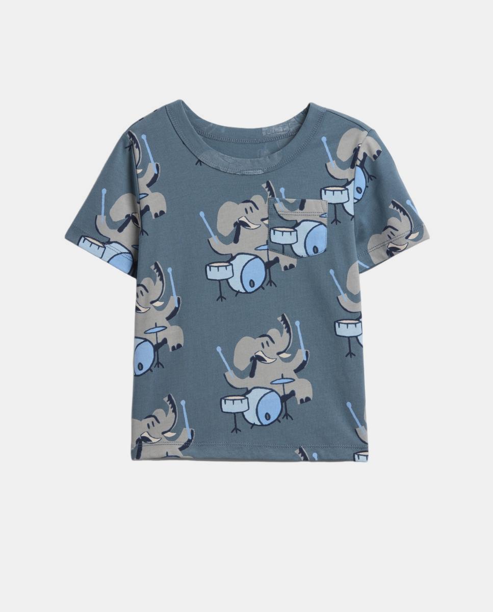 Camiseta de algodón suave y fantasía de bebé - Gap - Azul grisáceo Azul grisáceo-1