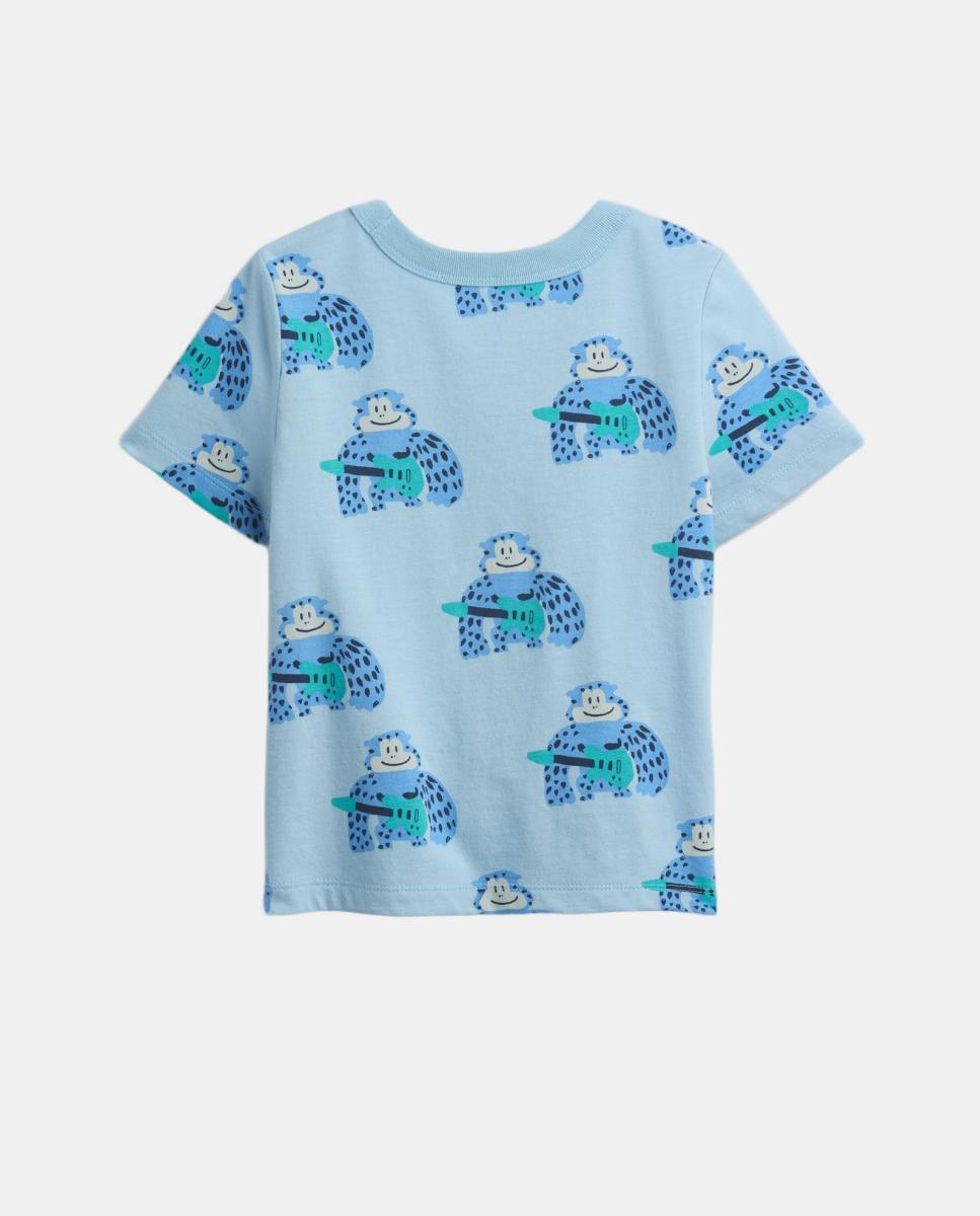 Camiseta de algodón suave y fantasía de bebé - Gap - Azul celeste Azul celeste-2