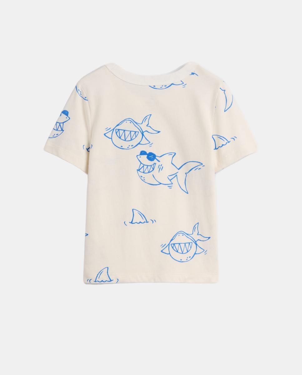 T-shirt de Algodão Suave de Bebé com Fantasia Natural-2