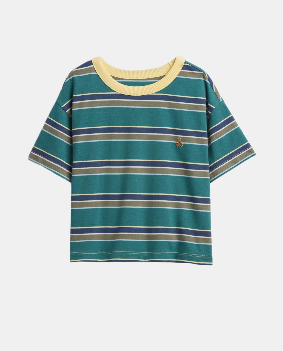 T-shirt Básica de Bebé com Manga Curta Gap Verde garrafa-1