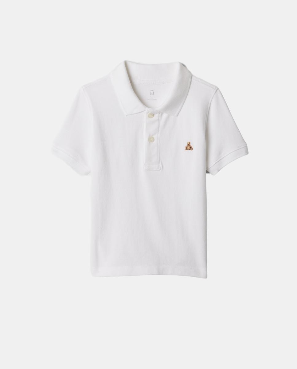 Camiseta polo manga corta para niño pequeño y bebé - Gap - Blanco Blanco-1