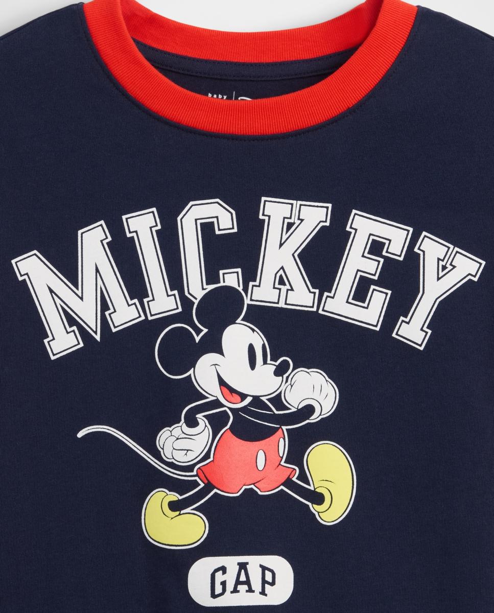 T-shirt de Bebé com Manga Curta e Estampado Mickey Gap Azul-3