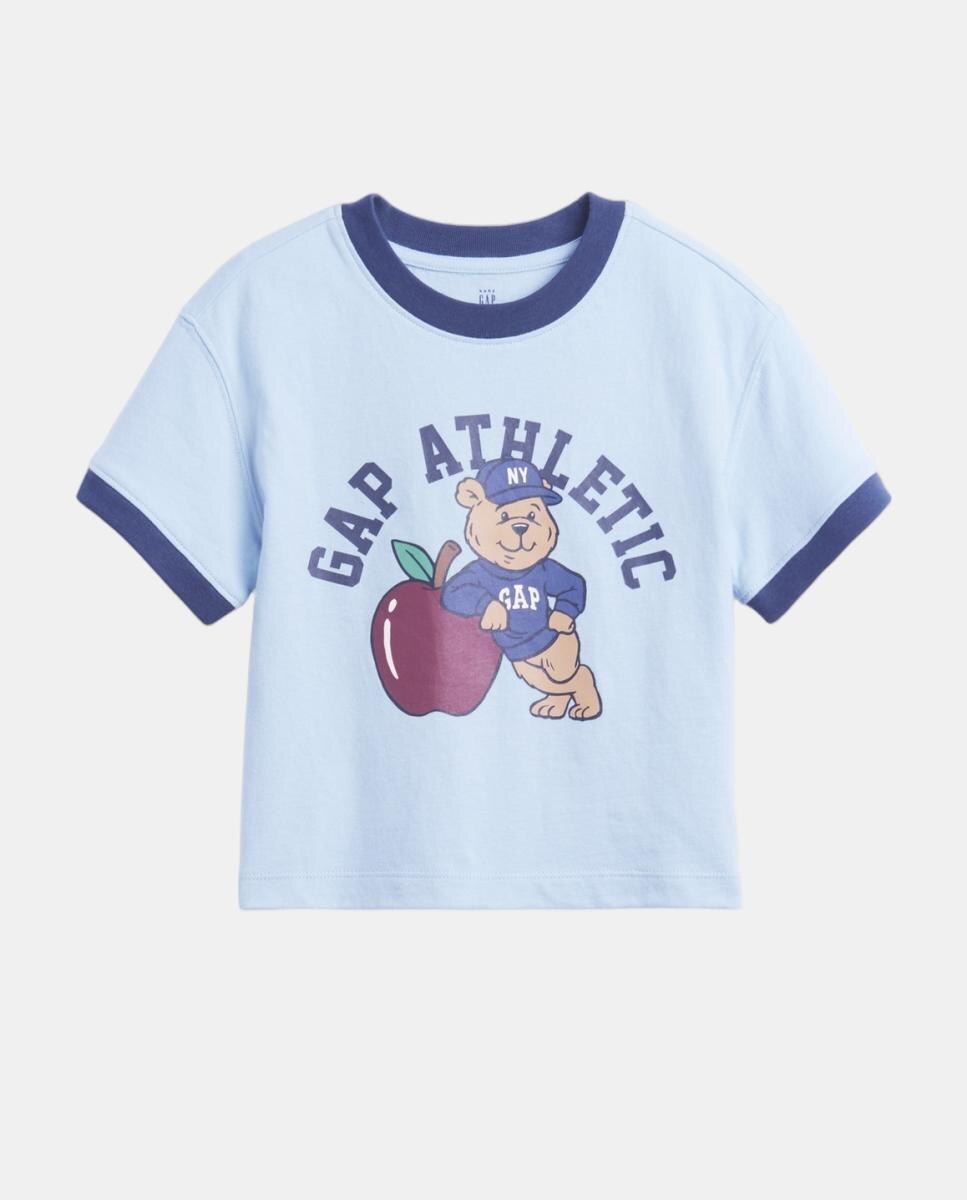Camiseta de bebé de manga corta y estampado - Gap - Azul claro Azul claro-2