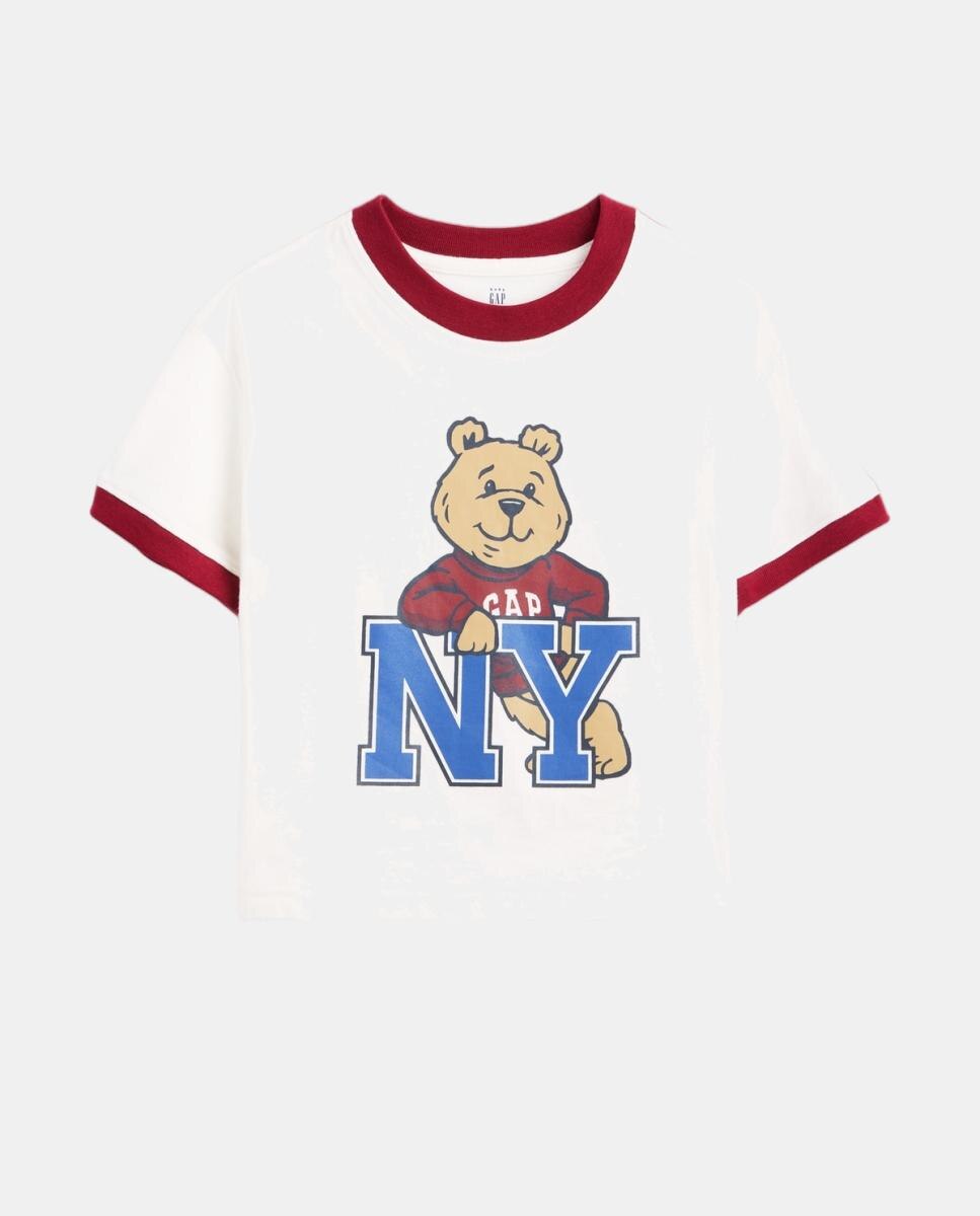 Camiseta de bebé de manga corta y estampado - Gap - Blanco Blanco-2