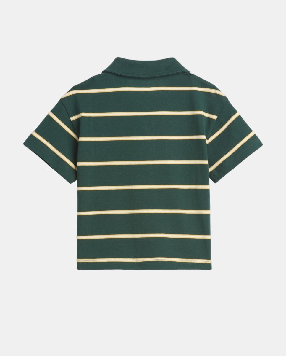Polo de bebé de manga corta y rayas - Gap - Verde oscuro Verde oscuro-2