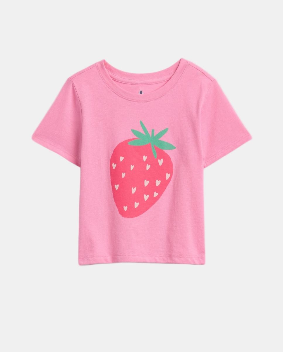 Imagem 0 de T-shirt Básica de Bebé com Decote Redondo e Estampado de Fantasia