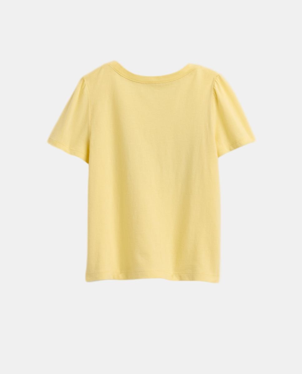 T-shirt de Algodão de Bebé com Logótipo Floral Gap Amarelo-2