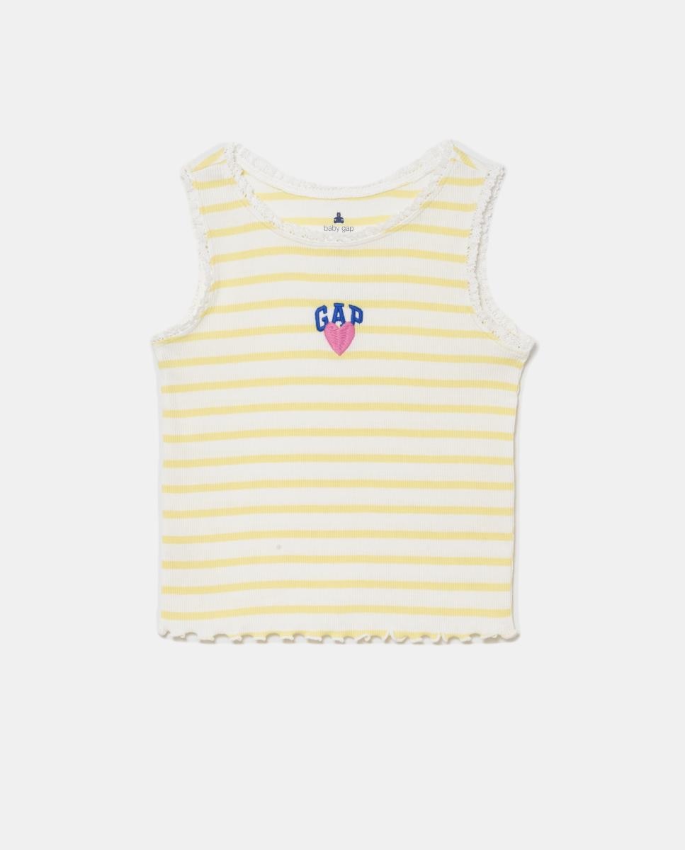 Imagem 0 de T-shirt de Bebé sem Mangas Canelada
