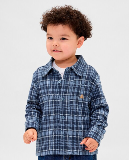 Imagem 0 de Camisa para Bebés e Crianças Pequenas aos Quadrados com Botões à Frente