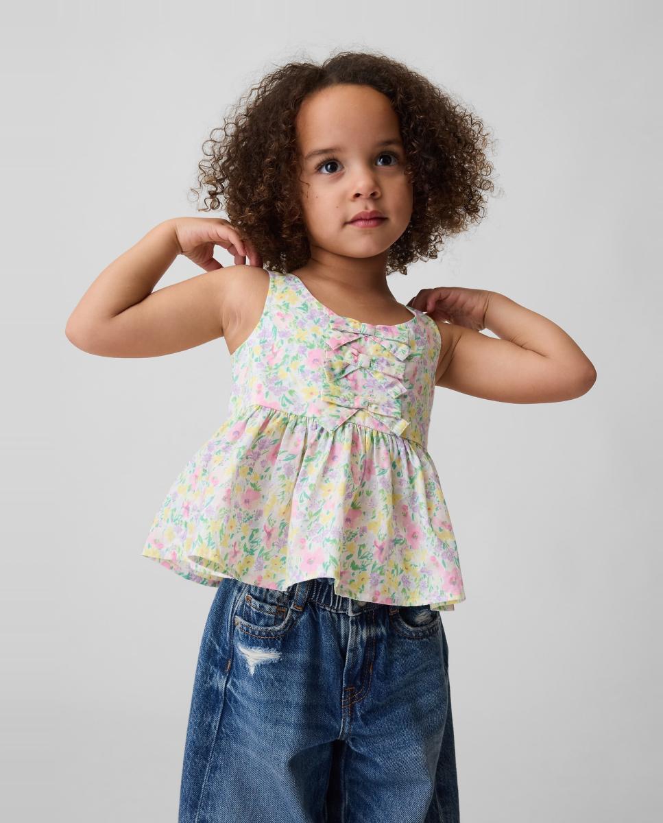 Imagem 0 de T-shirt sem Mangas de Bebé com Folho e Laço