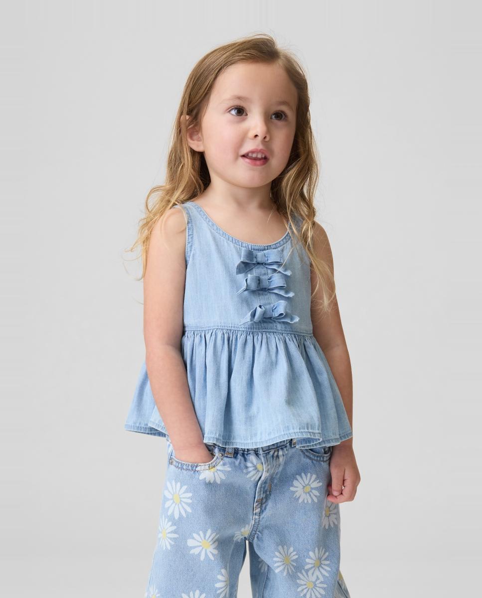 Imagem 0 de Top de Ganga de Bebé com Detalhe de Laços de Adorno