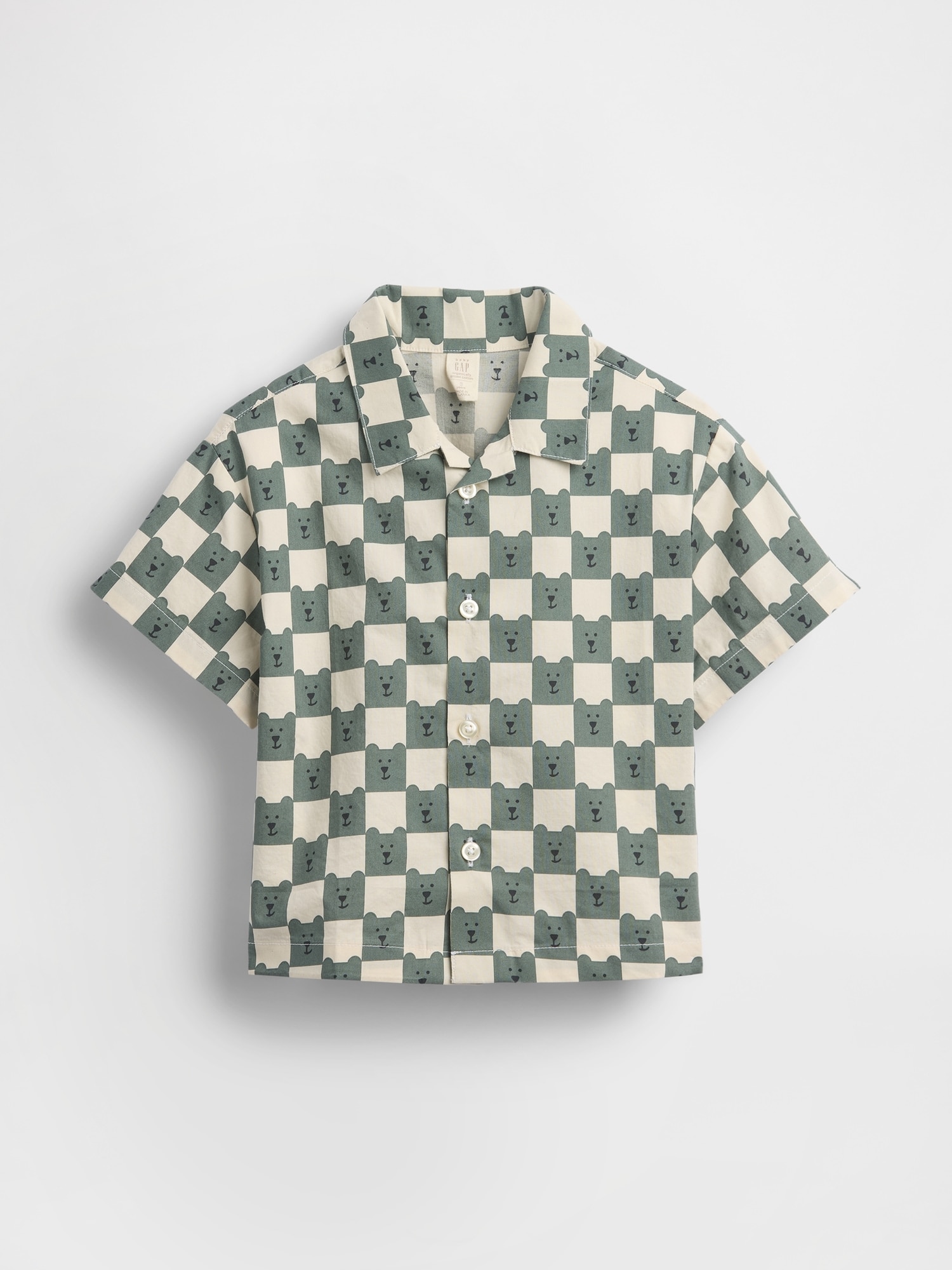 Camisa Relaxed Fit de Bebé com Estampado Verde-2