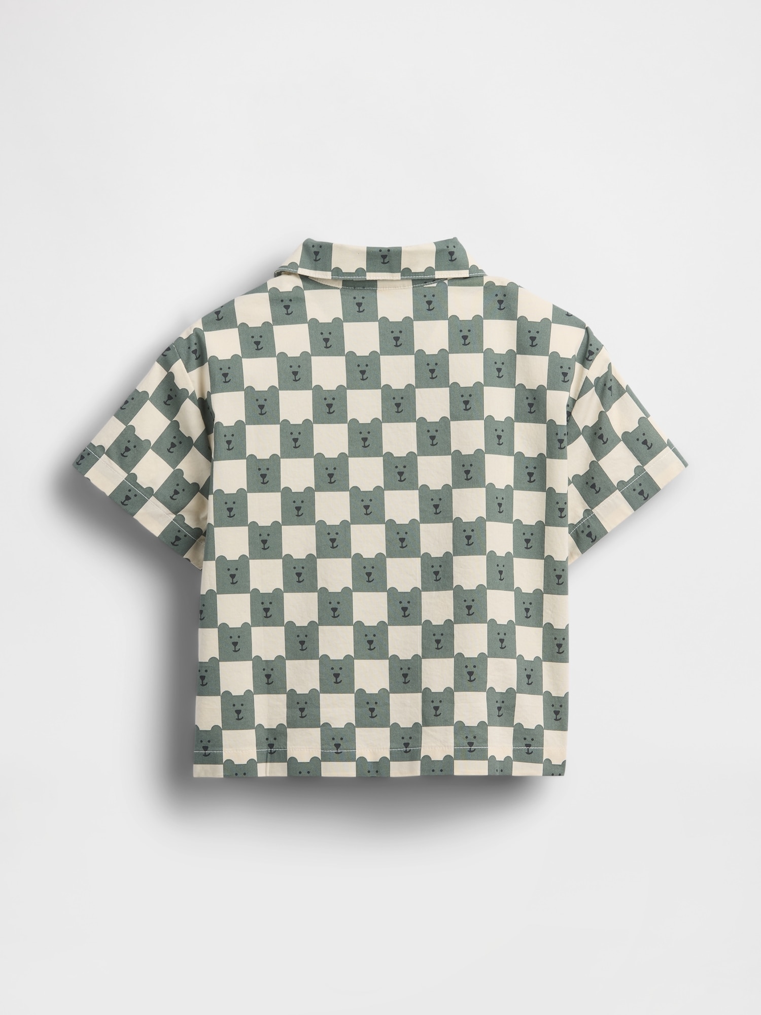 Camisa Relaxed Fit de Bebé com Estampado Verde-3