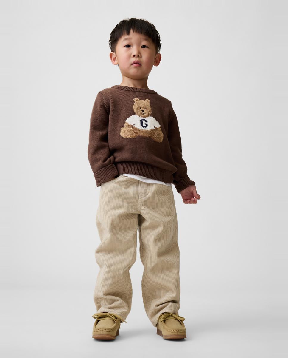 Imagen 0 de Pantalón de pana de niño con cintura elástica Piedra