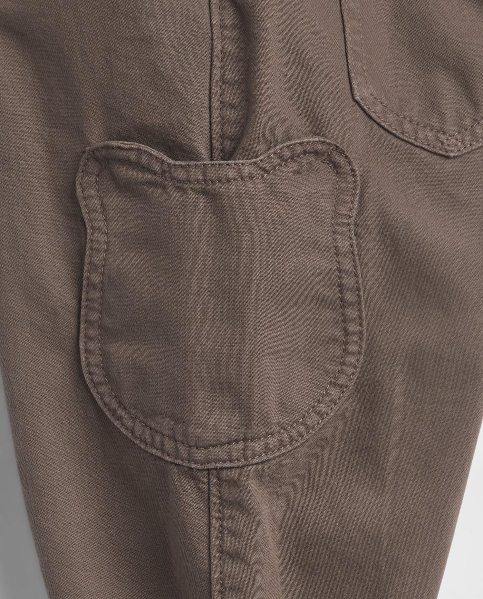 Jeans Barrel de Bebé com Cinco Bolsos Castanho-5