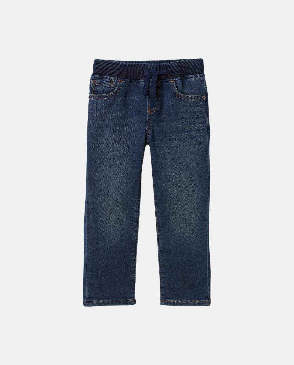Imagen 0 de Pantalón vaquero de niño largo tipo jogger ajustados Azul oscuro