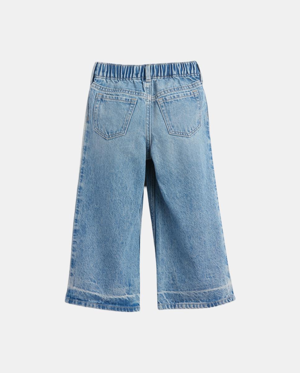 Jeans Largas de Bebé com Detalhe de Borboleta Gap Azul-claro-3