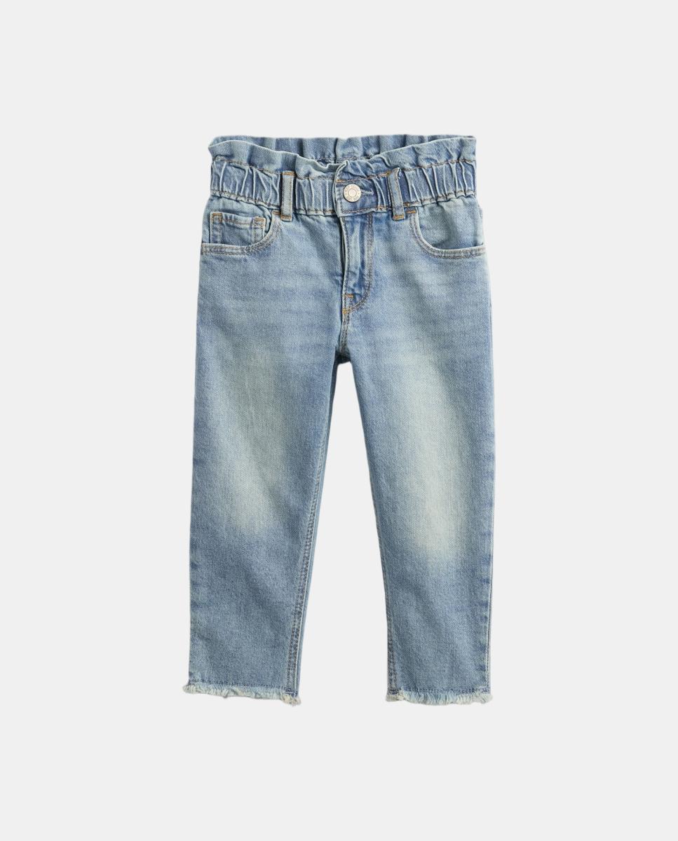 Pantalón vaquero de niña largo con cintura elástica - Gap - Azul claro Azul claro-1